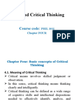 4-Logic Chpter 4 Basic Concepts of Critical Thinking