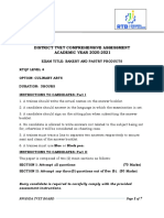 Bakery and Pastry Marking Guide District Tvet Comprehensive Assessment Term 2 2020-2021-22