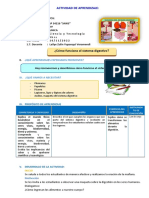 24 Sesión de Aprendizaje CyT 10 de Noviembre