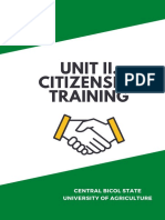 UNIT II. Citizenship Training