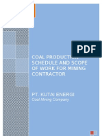 Scope of Work For Mining Contractor & Coal Production Schedule - Rev.1