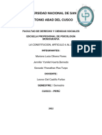 Monografia de La Constitucion Politica Del Perú Articulo 4 Al 29