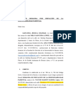 Promueve Demanda Por Privación de La Responsabilidad Parental