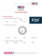 ISEO Model Paper 1