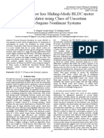 Design of Sensor Less Sliding-Mode BLDC Motor Speed Regulator Using Class of Uncertain Takagi-Sugeno Nonlinear Systems