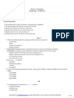 Accountancy Class 11 Most Important Sample Paper 2023-2024