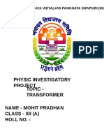 Physics Project On Quottransformersquot