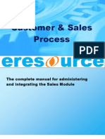 Customer and Sales Module in Eresource ERP