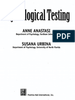 Anne Anastasi Department of Psychology Fordham University Susana Urbina Department of Psychology University of North Florida