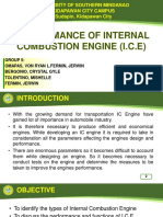 Performance of Internal Combustion Engine (I.C.E)