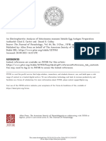 An Electrophoretic Analysis of Schistosoma Mansoni Soluble Egg Antigen Preparation