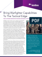 Bring Warfighter Capabilities To The Tactical Edge