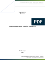 Fundações Rasas - Pré-Dimensionamento de Sapatas