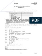 Module: Microprocesseurs & Microcontrôleurs Série de TD N°3