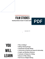 Film Studies - L6 - THE RELATION OF SHOT TO SHOT - EDITING