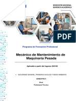 Mecánico de Mantenimiento de Maquinaria Pesada: Programa de Formación Profesional