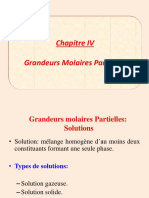 Les Grandeurs Molaires Partielles - Thermodynamique