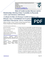 Assessment of The Risk of Cardiovascular Diseases and Its Relationship With Heart Rate Variability in Physically Active and Sedentary Individuals