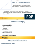 Academic Integrity vs. Professional Integrity