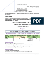 Faculty of Mathematical Sciences: Department of Mathematics B.Sc. (H) Mathematics