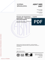 ABNT NBR 8407 Ensaios Não Destrutivos - Líquido Penetrante - Detecção de Descontinuidades