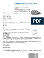 Prueba Diagnóstica de Matemática: Resuelve Problemas de Cantidad