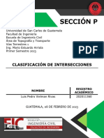 Clasificación Intersecciones - Vías Terrestres P - Luis Vielman