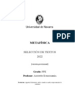 METAFÍSICA Selección de Textos