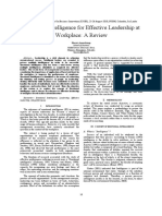 Emotional Intelligence For Effective Leadership at Workplace: A Review