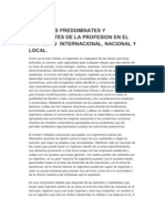 Practicas Predominates y Emergentes de La Profesion en El Contexto Internacional