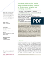 Agricultural Policies Against Invasive Species Generate Contrasting Outcomes For Climate Change Mitigation and Biodiversity Conservation