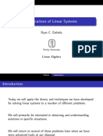 Applications of Linear Systems: Ryan C. Daileda