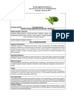 Ficha Bromatológica. Plantas Nativas O Condimentos Popayán Marzo de 2023