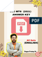 SSC MTS (2021) Answer Key: (English)