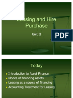 Unit II Leasing and Hire Purchase