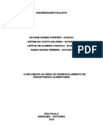 A Influência Da Mídia No Desenvolvimento de Transtornos Alimentares e As Políticas Públicas de Saúde No Controle Da Causa