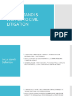 Locus Standi and Parties To Civil Litigation