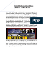 El Incremento de La Inseguridad Ciudadana en Huancayo en Los Ultimos Dos Años