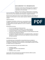 La Ingeniería Industrial Vs La Administración