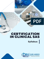 Certification in Clinical Sas: Syllabus