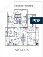 Planta Alta Tipo: Ductos de Iluminación Y Tomacorrientes