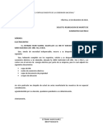 SOLICITUD Reubicación de Suministro Eléctrico Electrocentro