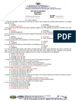 Quiz No.3 - Applied Economics