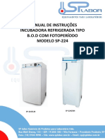 Manual de Instruções Incubadora Refrigerada Tipo B.O.D Com Fotoperíodo Modelo Sp-224