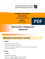 Derivación e Integración Numérica: Análisis Numérico