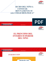 Derecho Del Niño A Conocer Oportunamente La Identidad Biologica