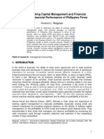 Effect of Working Capital Management and Financial Leverage On Financial Performance of Philippine Firms