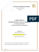 Laboratorio #2: Propiedades Fisicas de Los Alimentos