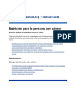 Nutrición para La Persona Con Cáncer