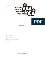 Actividad II.: Alejandro Pereira V27347491 #22898 Mantenimiento de Equipos Térmicos. Prof. Pedro Garate